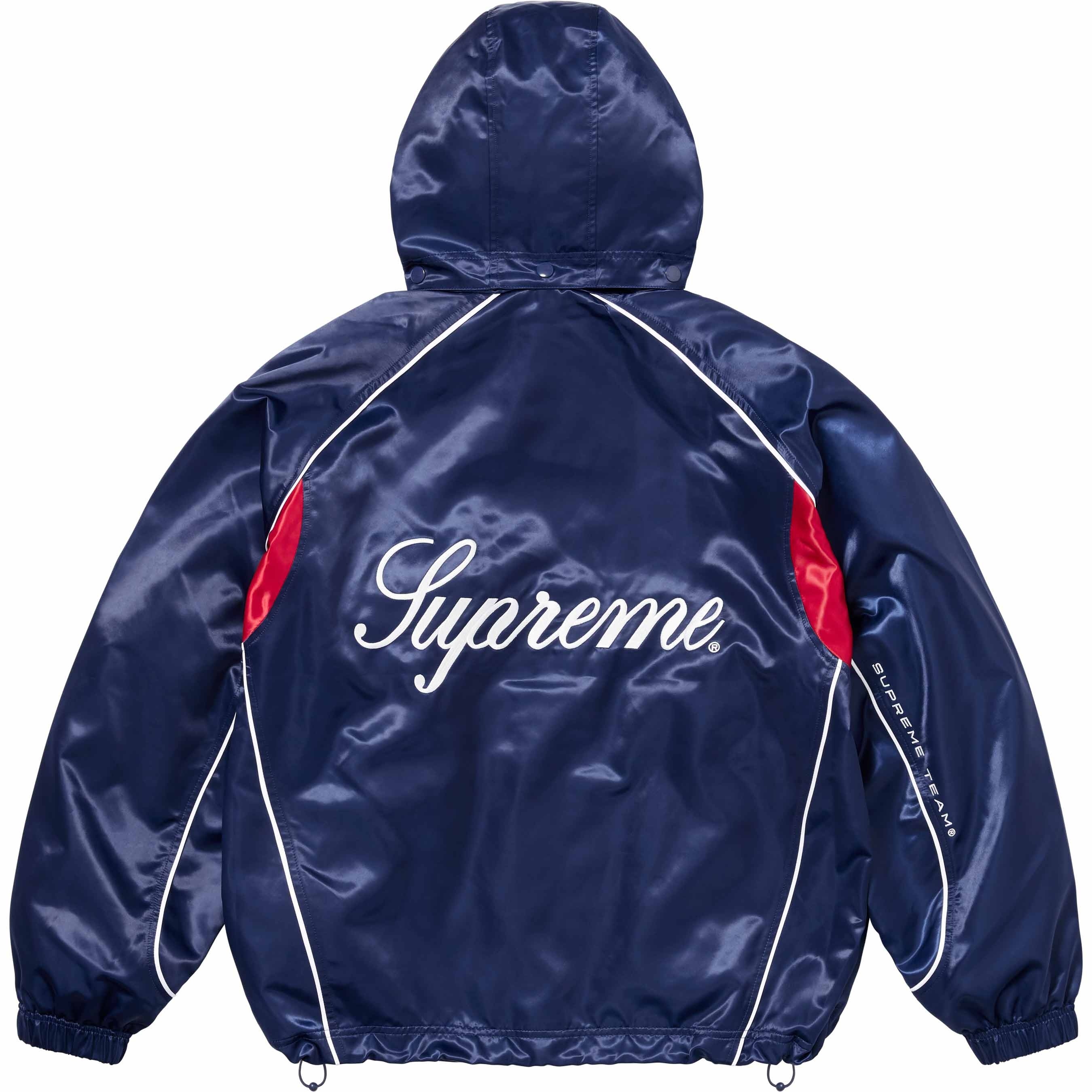 Satin Hooded Track Jacket view 5